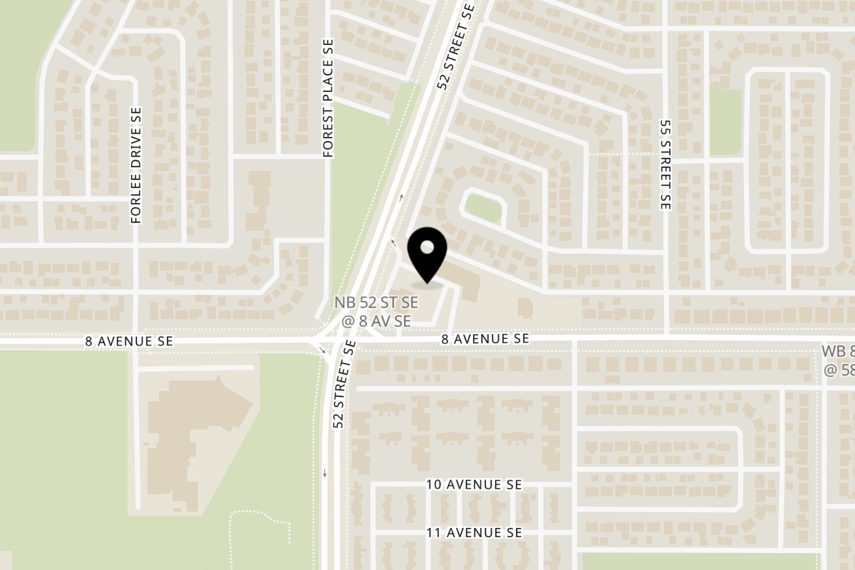 Map showing the location of GET LOADED on 5320 8 Avenue Southeast in Calgary